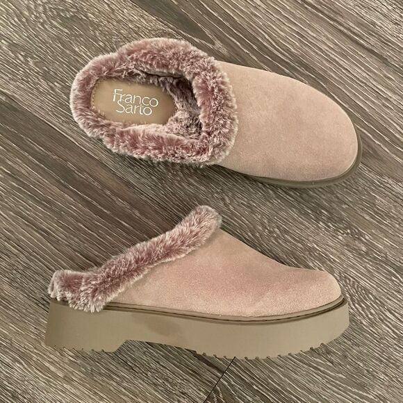 Franco Sarto Waleria Faux Fur Lined Scuff Slipper - Picture 1 of 7